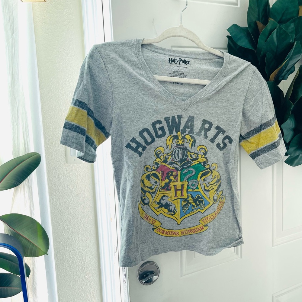 Warner Bros. Hogwarts Crest Gray T-Shirt